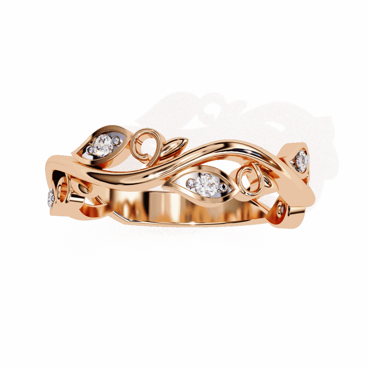 0.1 Carat Round Cut Royale Diamond Band  Image 13