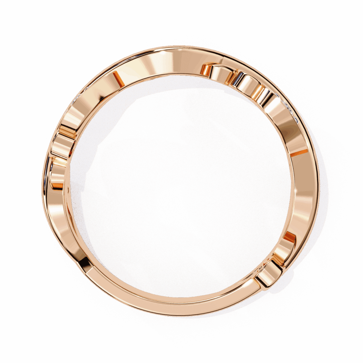 0.1 Carat Round Cut Royale Diamond Band  Image 14