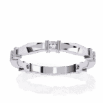 0.1 Carat Round Cut Minimal Diamond Band for Her - Image 3