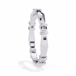 0.1 Carat Round Cut Minimal Diamond Band for Her - Image 4