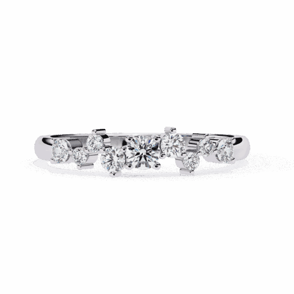 0.25 Carat Round Cut Twilight Diamond Band