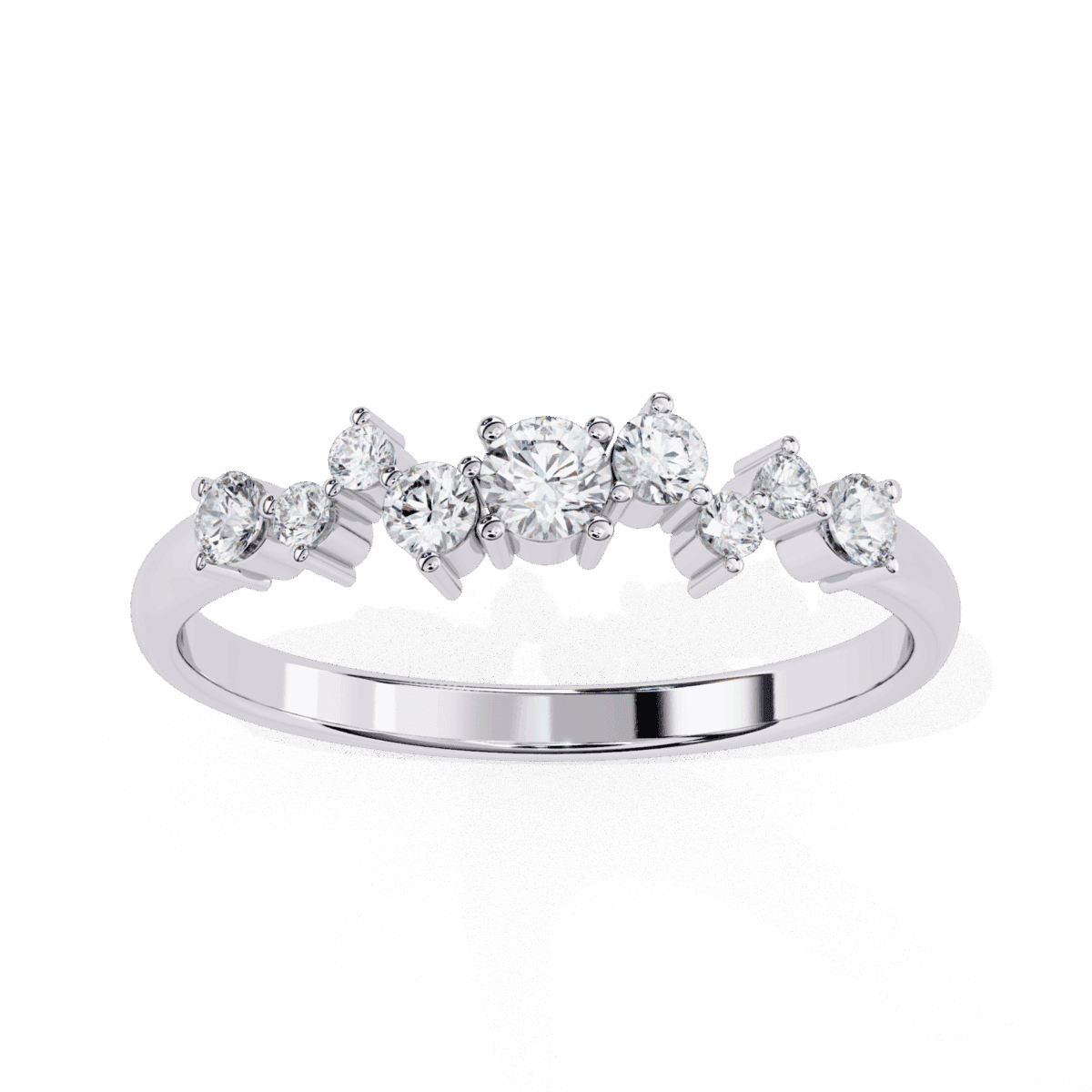 0.25 Carat Round Cut Twilight Diamond Band  Image 2