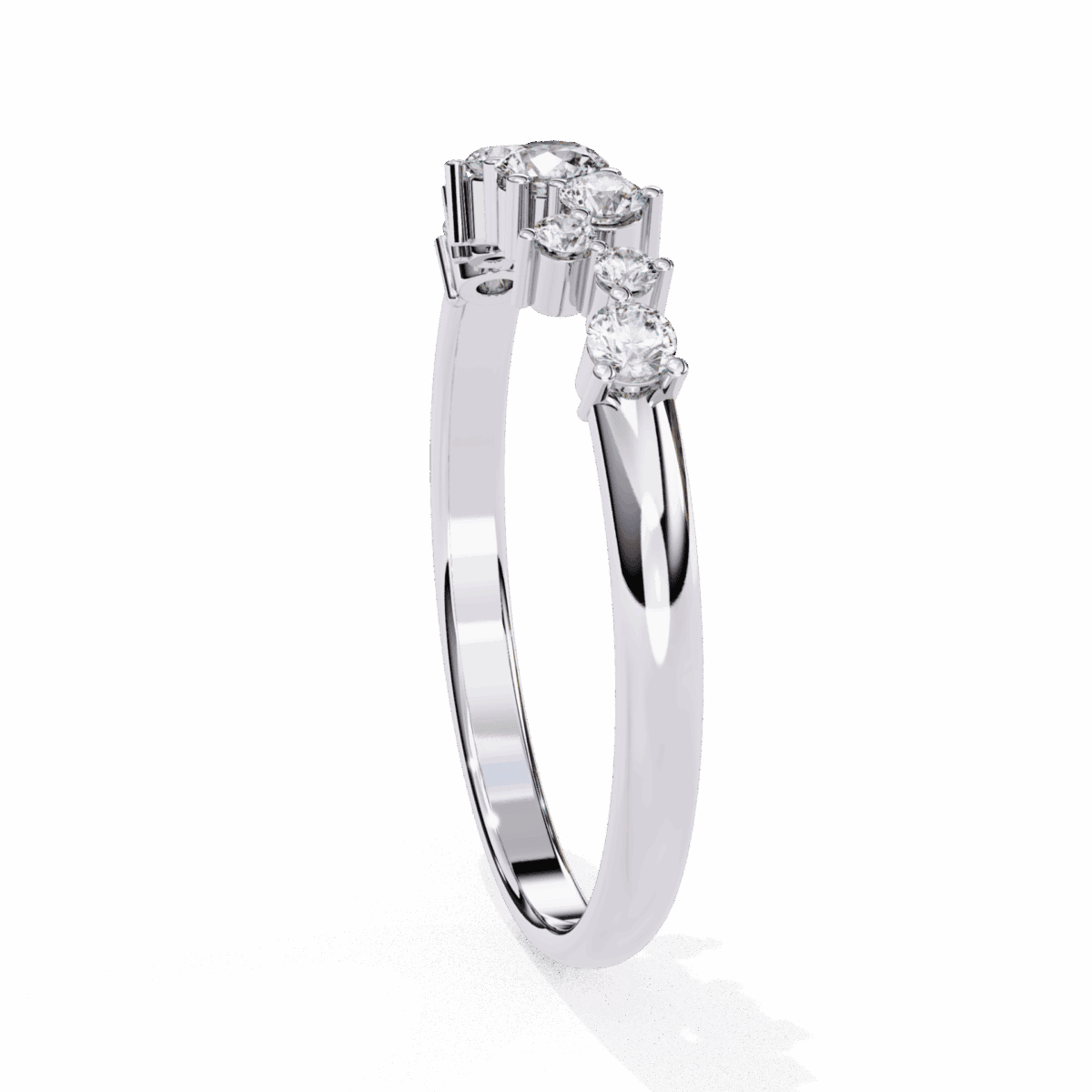 0.25 Carat Round Cut Twilight Diamond Band  Image 3
