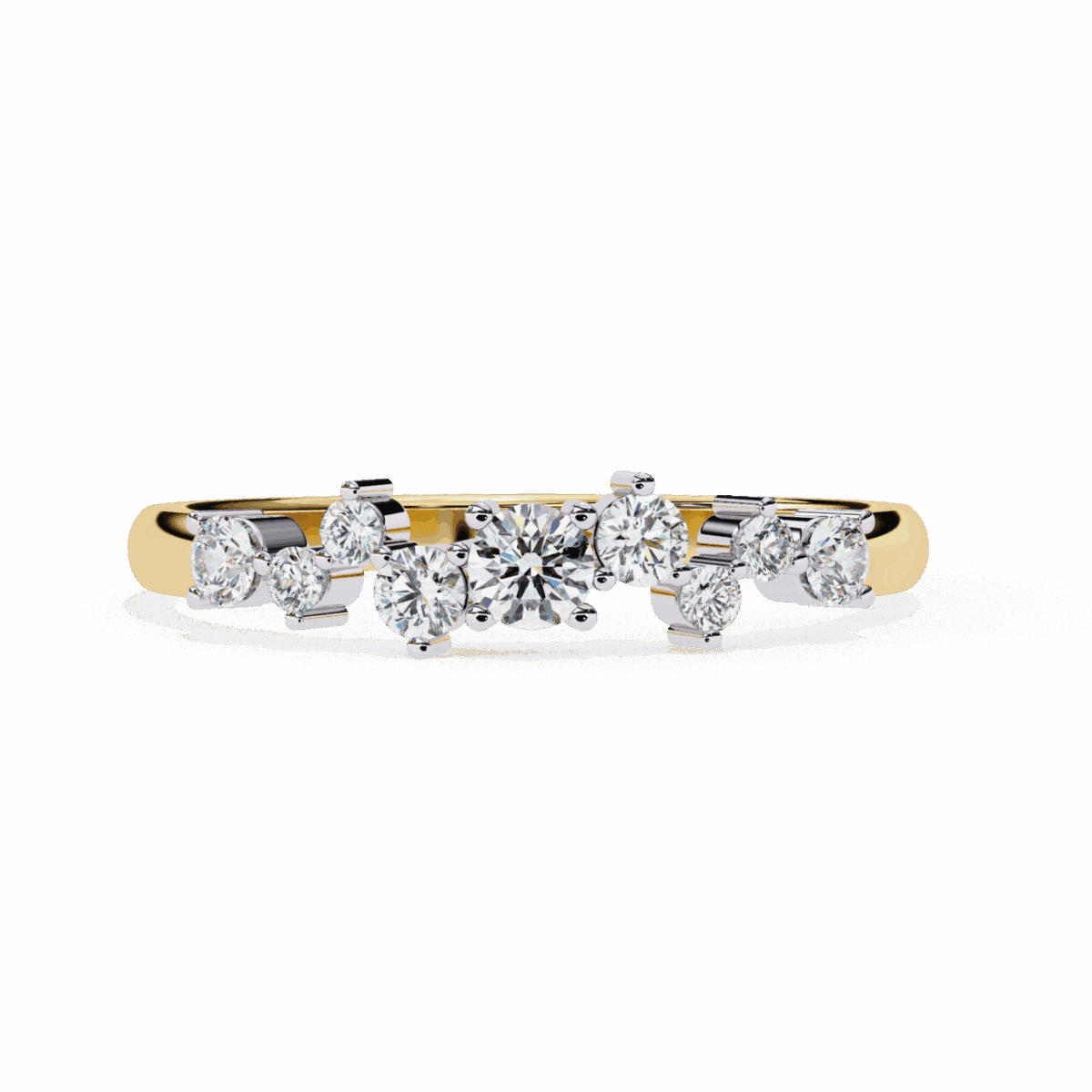 0.25 Carat Round Cut Twilight Diamond Band  Image 5