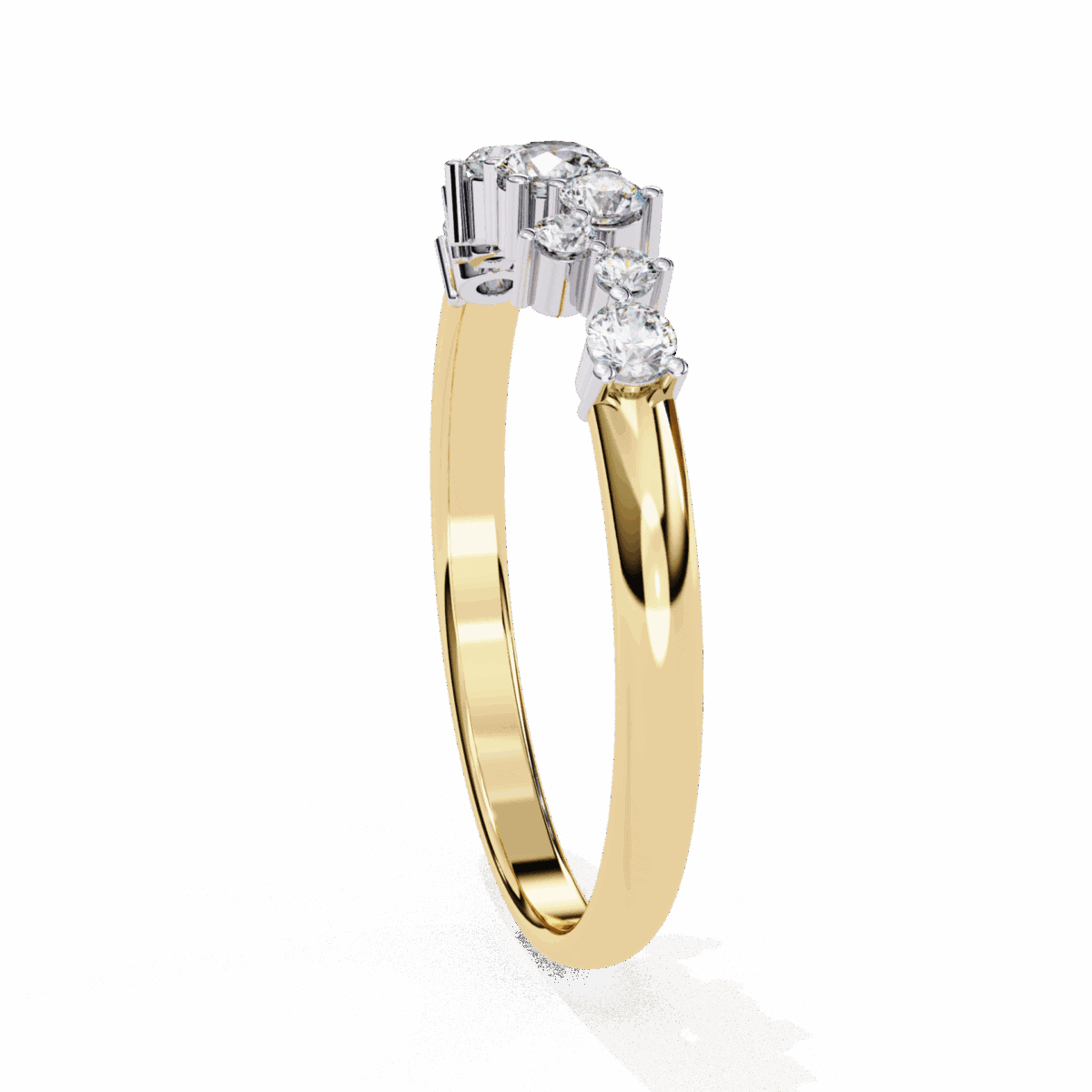0.25 Carat Round Cut Twilight Diamond Band  Image 7