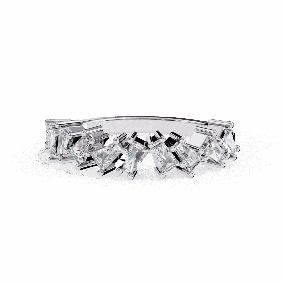 0.5 Carat Baguette Cut Twilight Diamond Band  Image 1