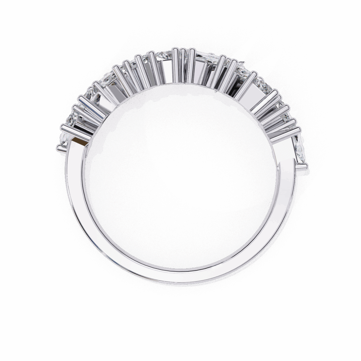 0.5 Carat Baguette Cut Twilight Diamond Band  Image 4