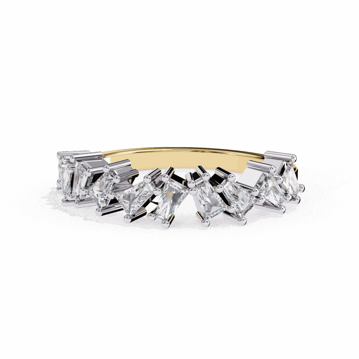 0.5 Carat Baguette Cut Twilight Diamond Band  Image 5