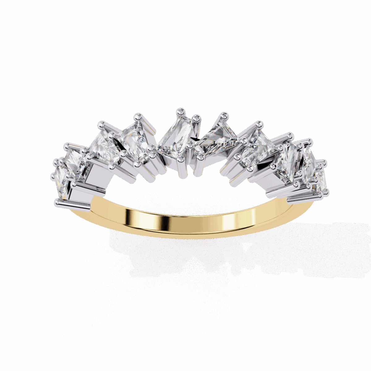 0.5 Carat Baguette Cut Twilight Diamond Band  Image 6