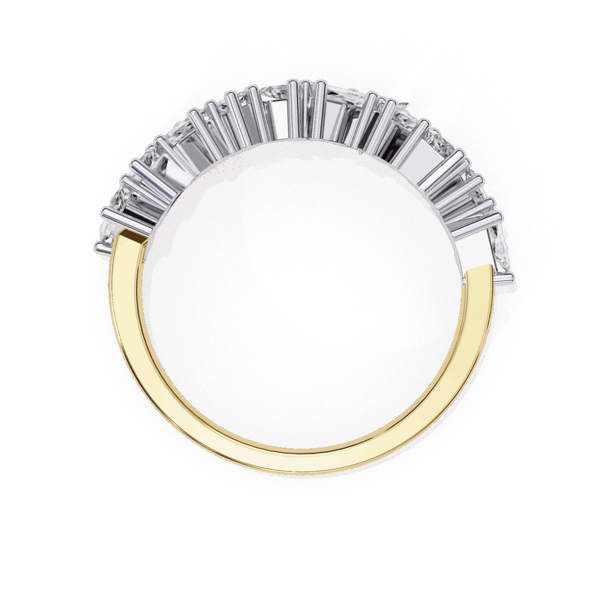 0.5 Carat Baguette Cut Twilight Diamond Band  Image 8