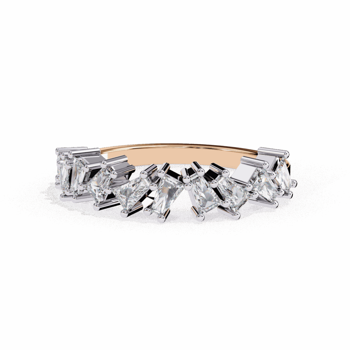 0.5 Carat Baguette Cut Twilight Diamond Band  Image 9