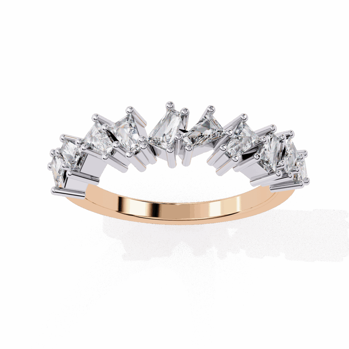 0.5 Carat Baguette Cut Twilight Diamond Band  Image 10