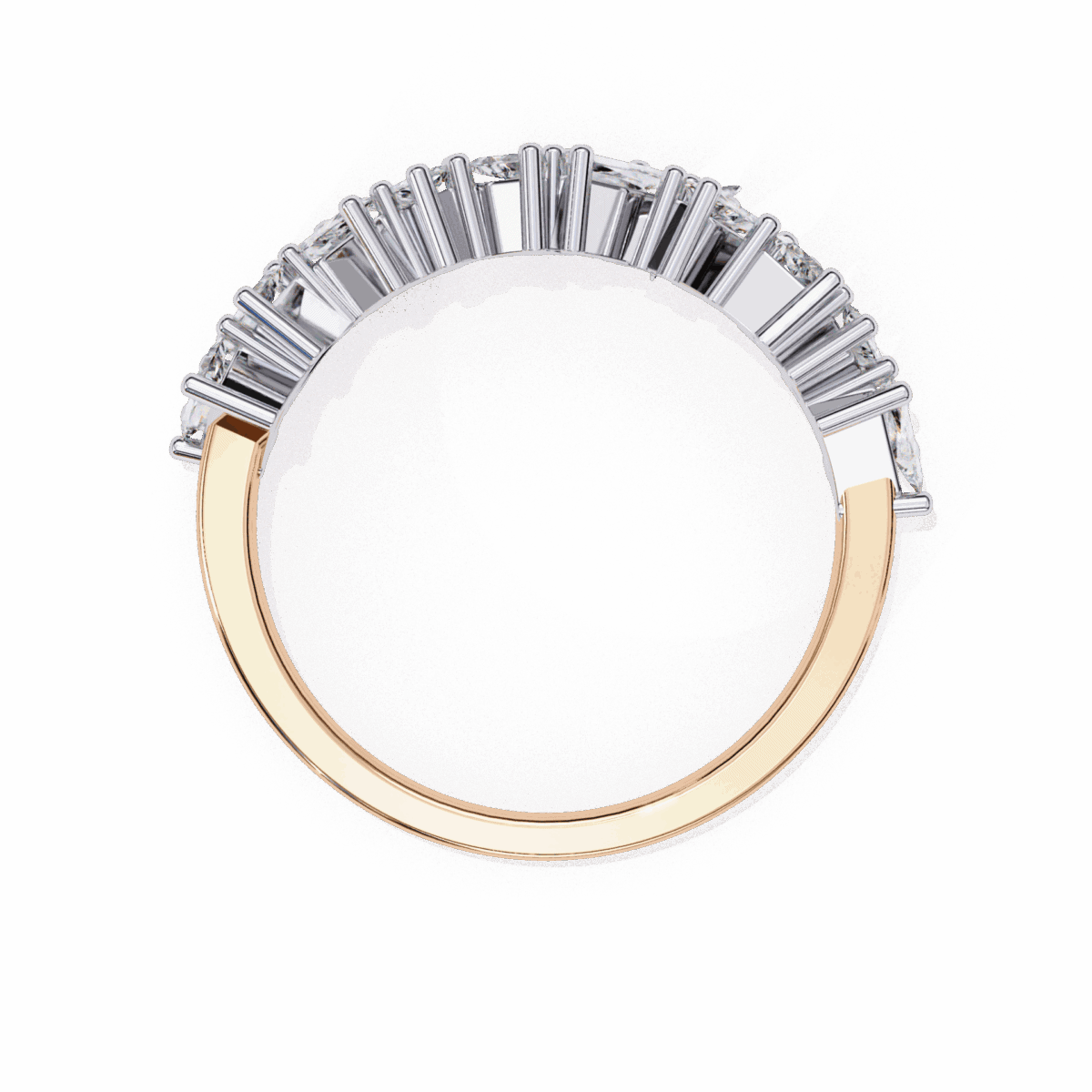 0.5 Carat Baguette Cut Twilight Diamond Band  Image 12