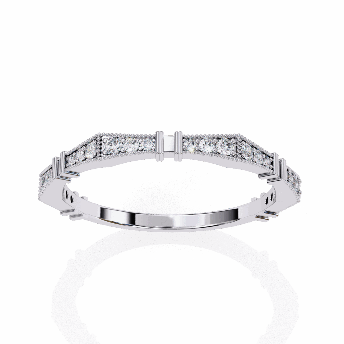 0.15 Carat Round Cut Classic Everyday Diamond Band  Image 2