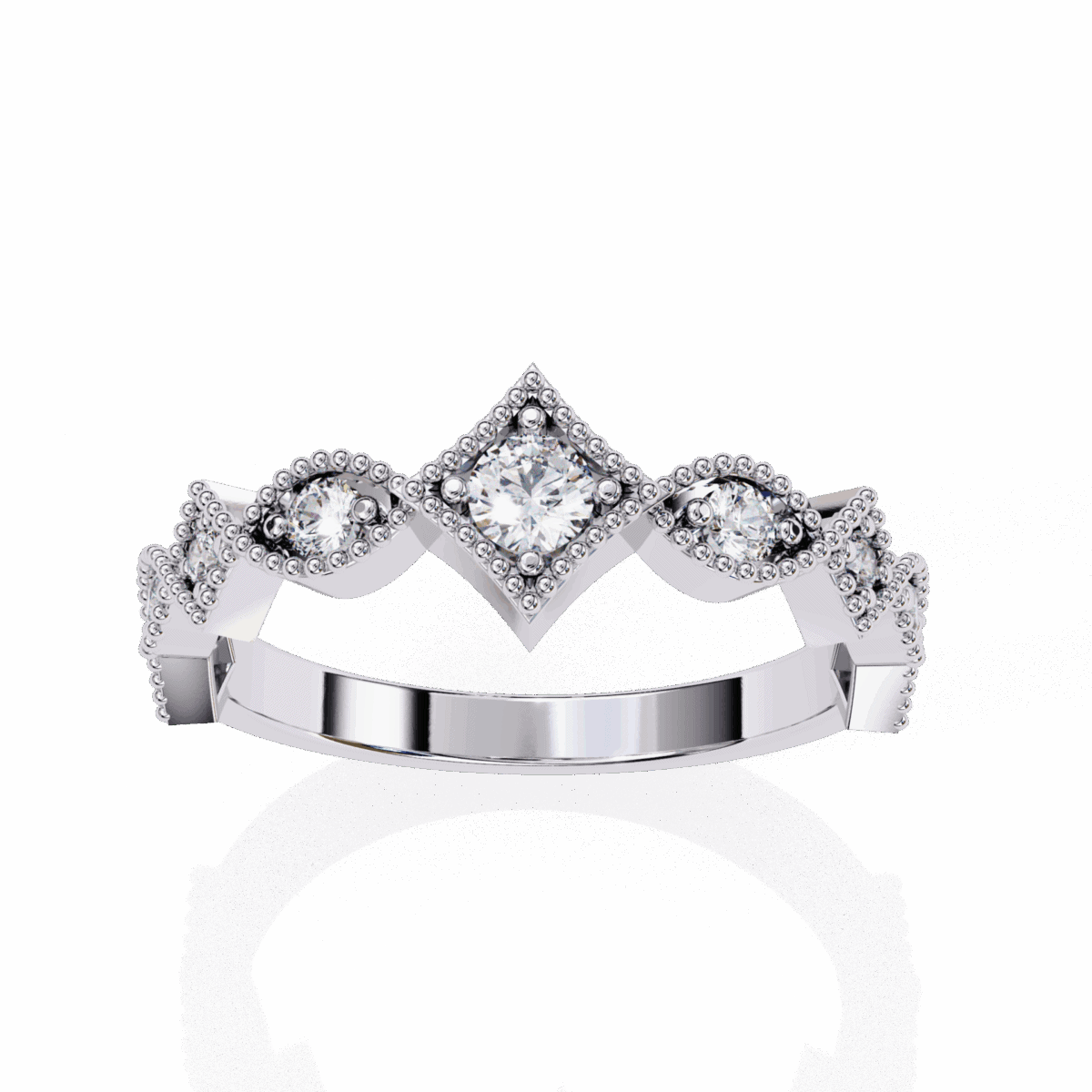 0.35 Carat Round Cut Royale Diamond Band  Image 3