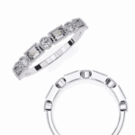 0.35 Carat Baguette and Round Cut Eternity Diamond Band - Image 2
