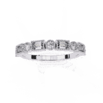 0.35 Carat Baguette and Round Cut Eternity Diamond Band - Image 4