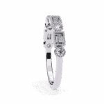 0.35 Carat Baguette and Round Cut Eternity Diamond Band - Image 6