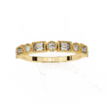 0.35 Carat Baguette and Round Cut Eternity Diamond Band - Image 10