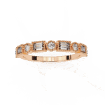 0.35 Carat Baguette and Round Cut Eternity Diamond Band - Image 15