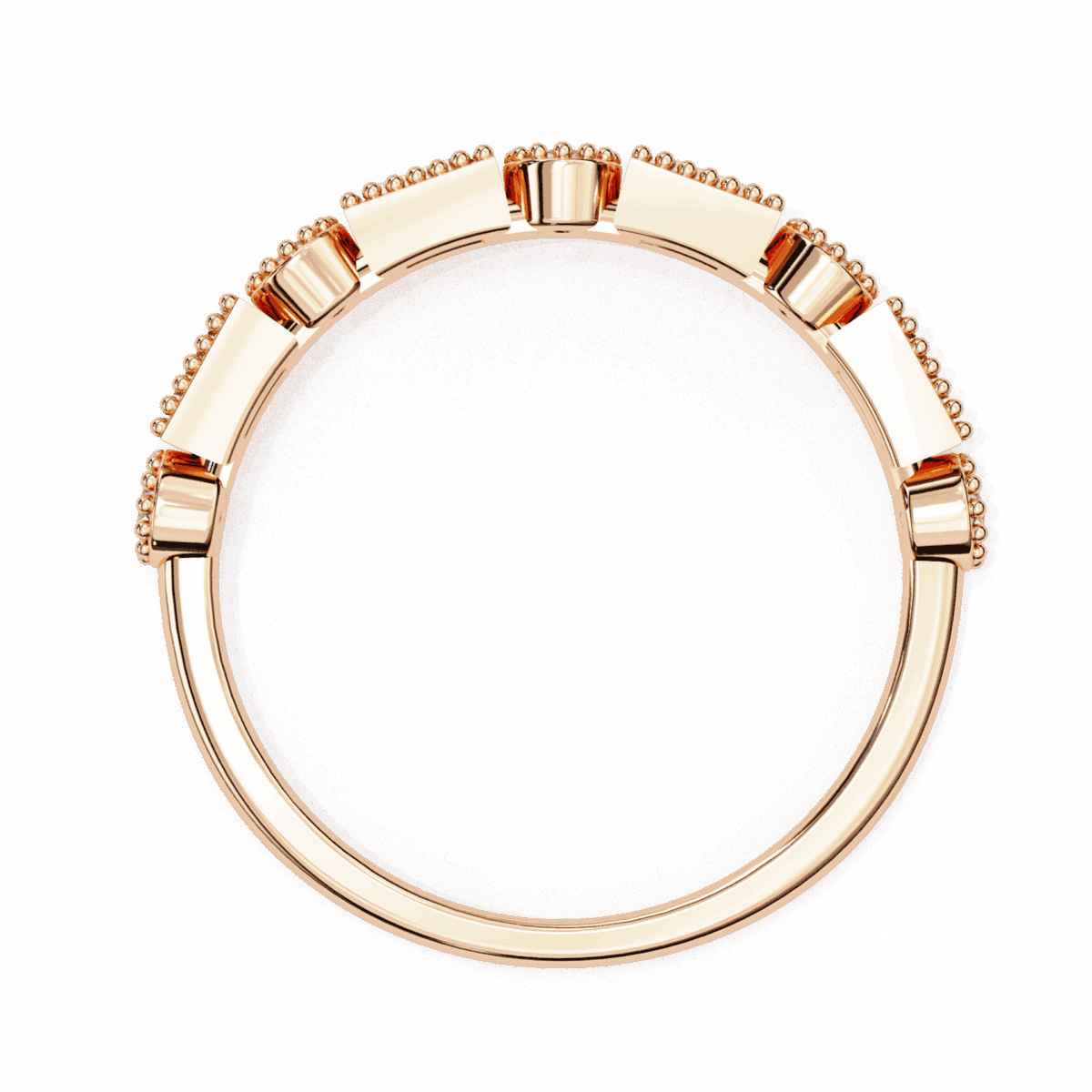 0.35 Carat Baguette and Round Cut Eternity Diamond Band  Image 16