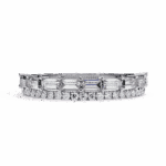 0.75 Carat Baguette and Round Cut Eternity Diamond Ring
