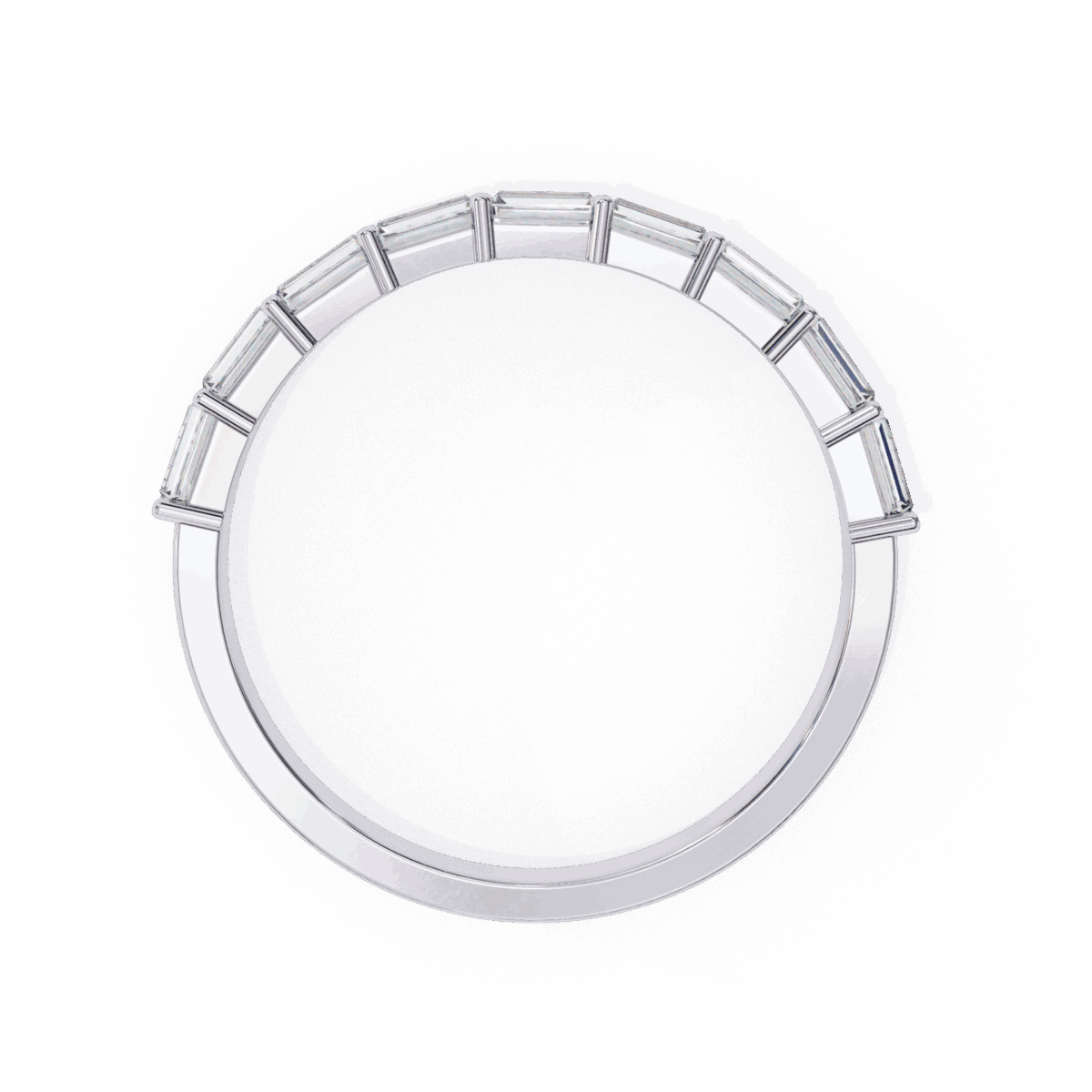 0.75 Carat Baguette and Round Cut Eternity Diamond Ring  Image 6