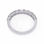 0.75 Carat Baguette and Round Cut Eternity Diamond Ring - Image 7
