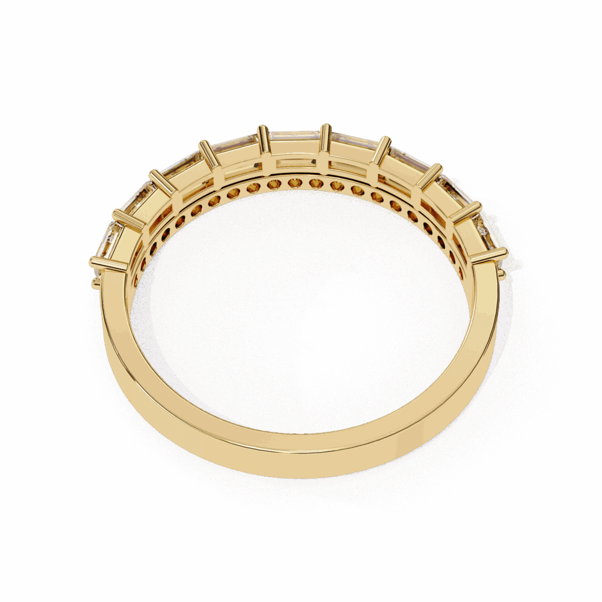 0.75 Carat Baguette and Round Cut Eternity Diamond Ring  Image 15