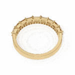 0.75 Carat Baguette and Round Cut Eternity Diamond Ring - Image 15