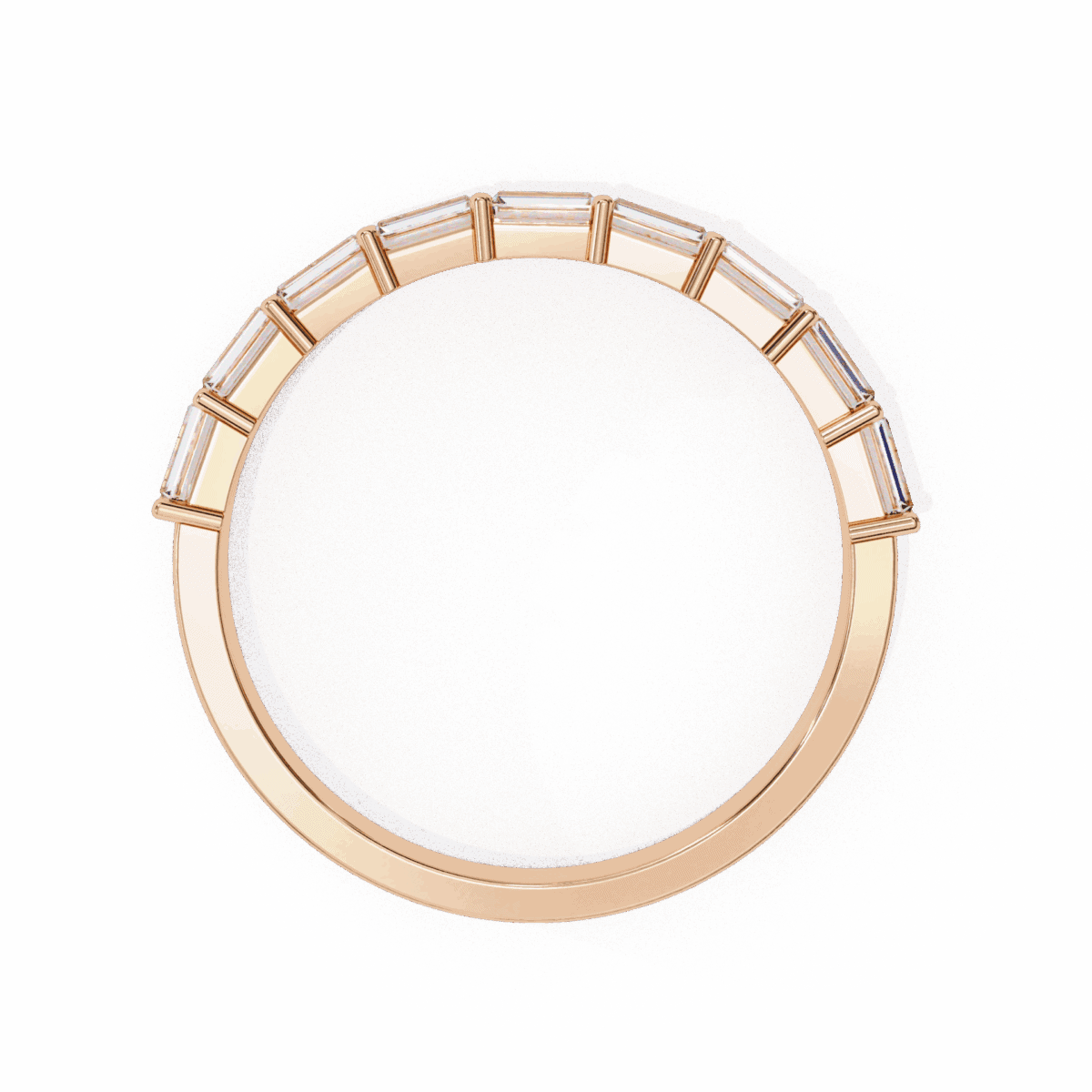 0.75 Carat Baguette and Round Cut Eternity Diamond Ring  Image 21