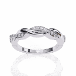 0.15 Carat Round Cut Classic Diamond Wedding Band - Image 2