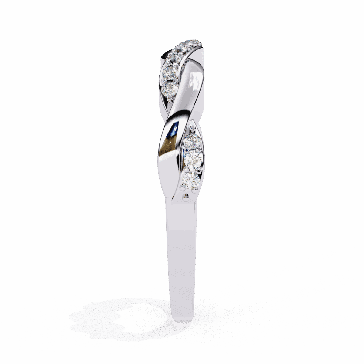 0.15 Carat Round Cut Classic Diamond Wedding Band  Image 4