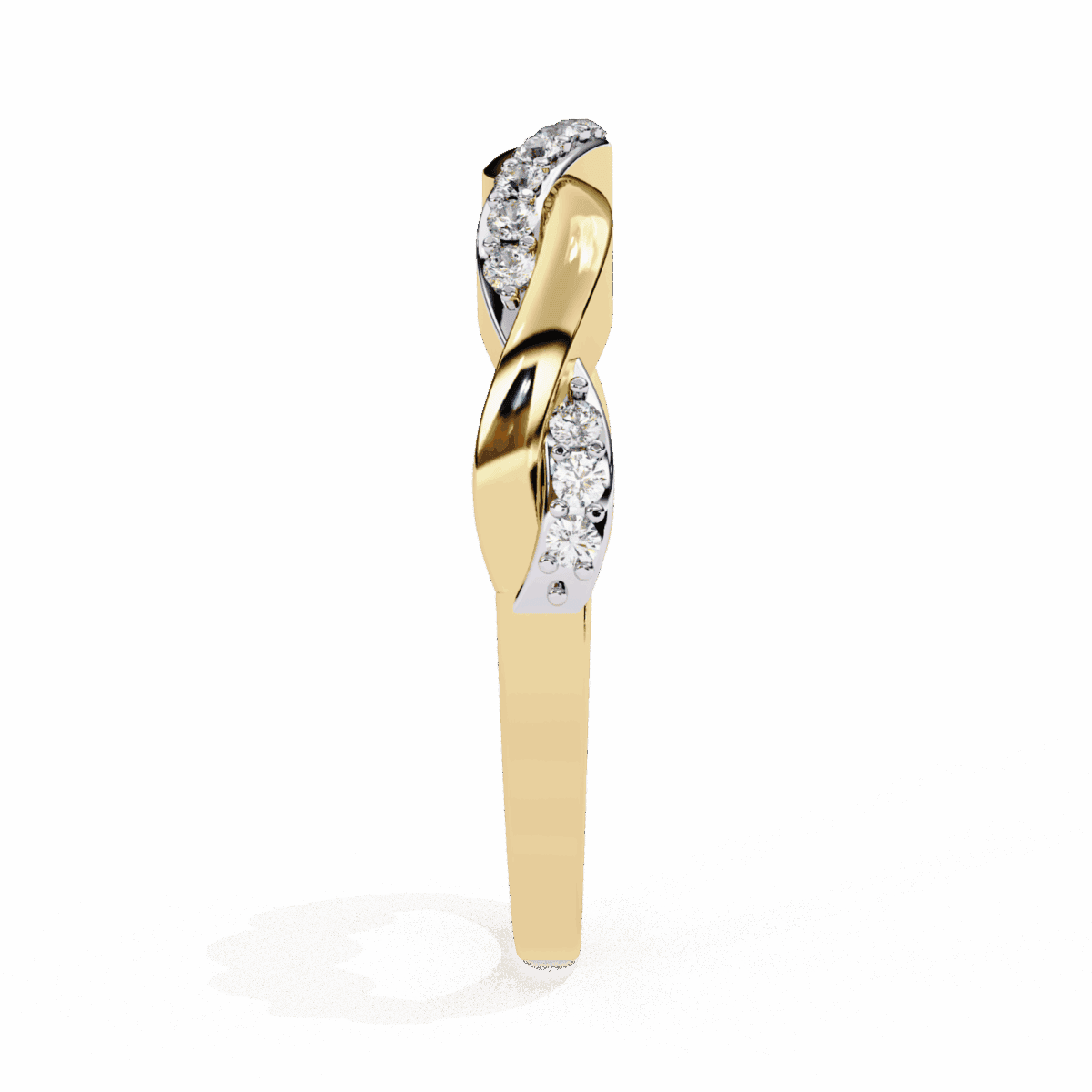 0.15 Carat Round Cut Classic Diamond Wedding Band  Image 9