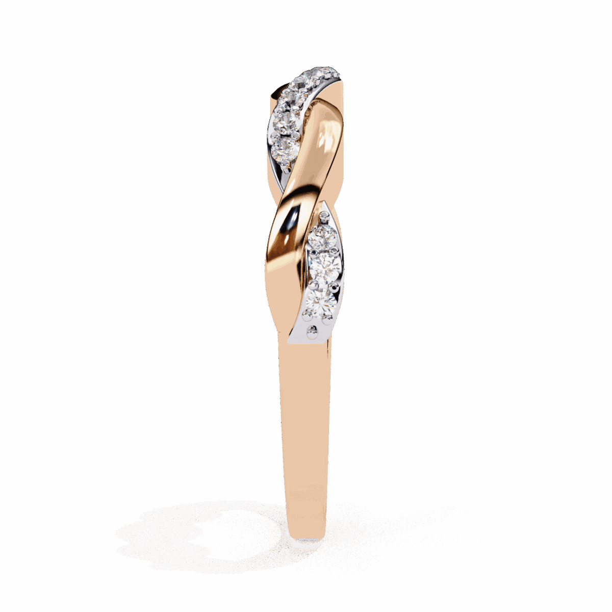 0.15 Carat Round Cut Classic Diamond Wedding Band  Image 14