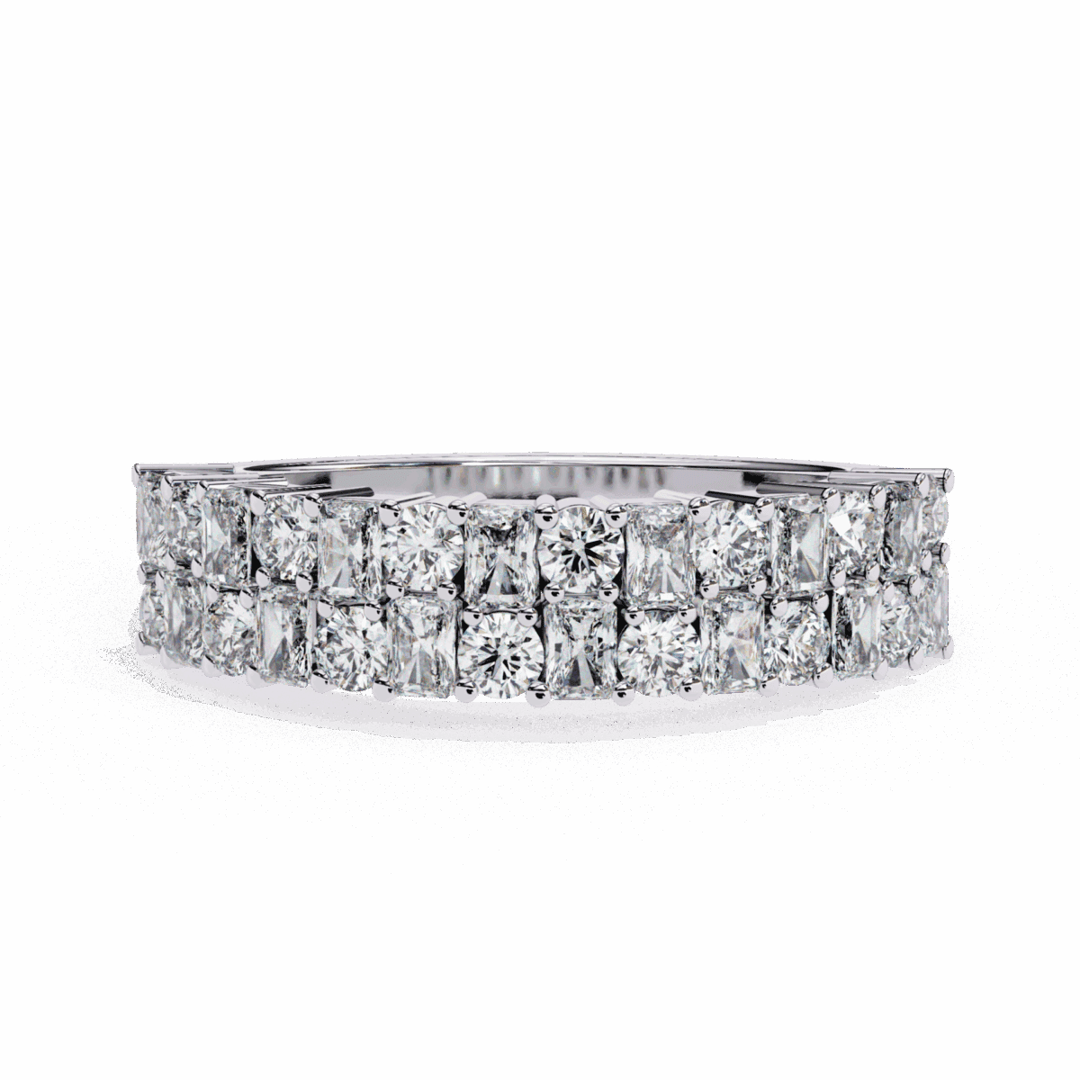 1.25 Carat Radiant and Round Cut Timeless Wedding Band  Image 1