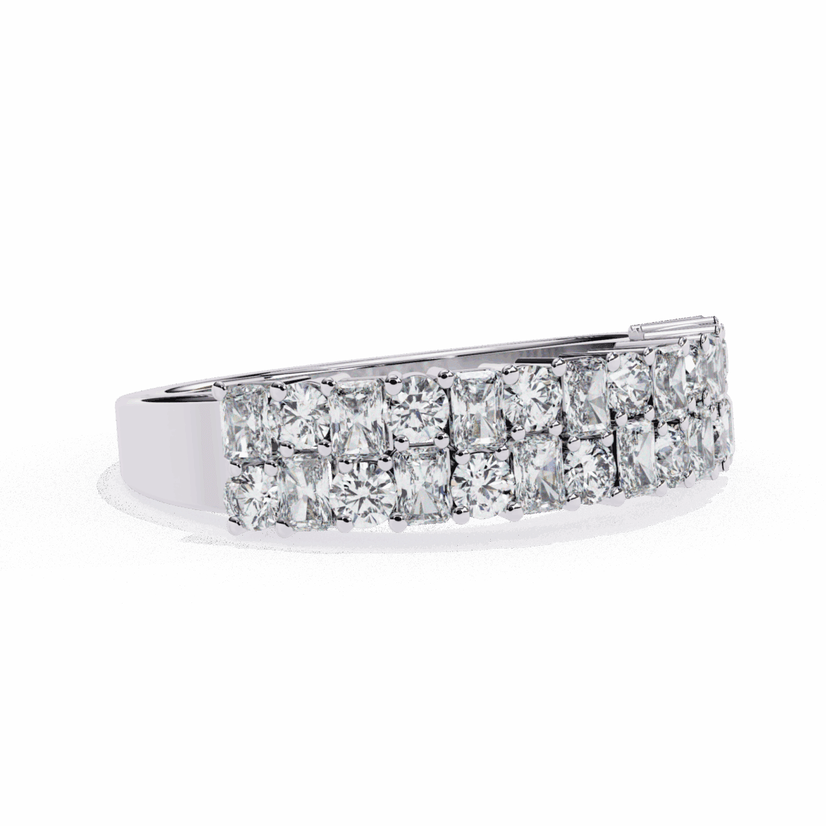 1.25 Carat Radiant and Round Cut Timeless Wedding Band  Image 3