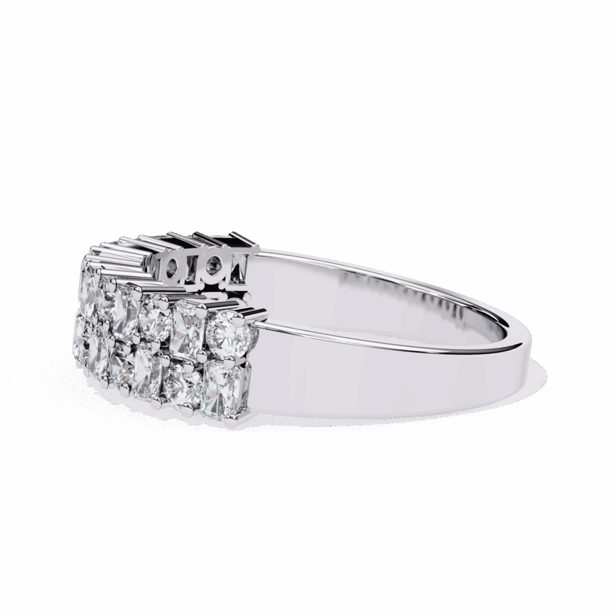 1.25 Carat Radiant and Round Cut Timeless Wedding Band  Image 4