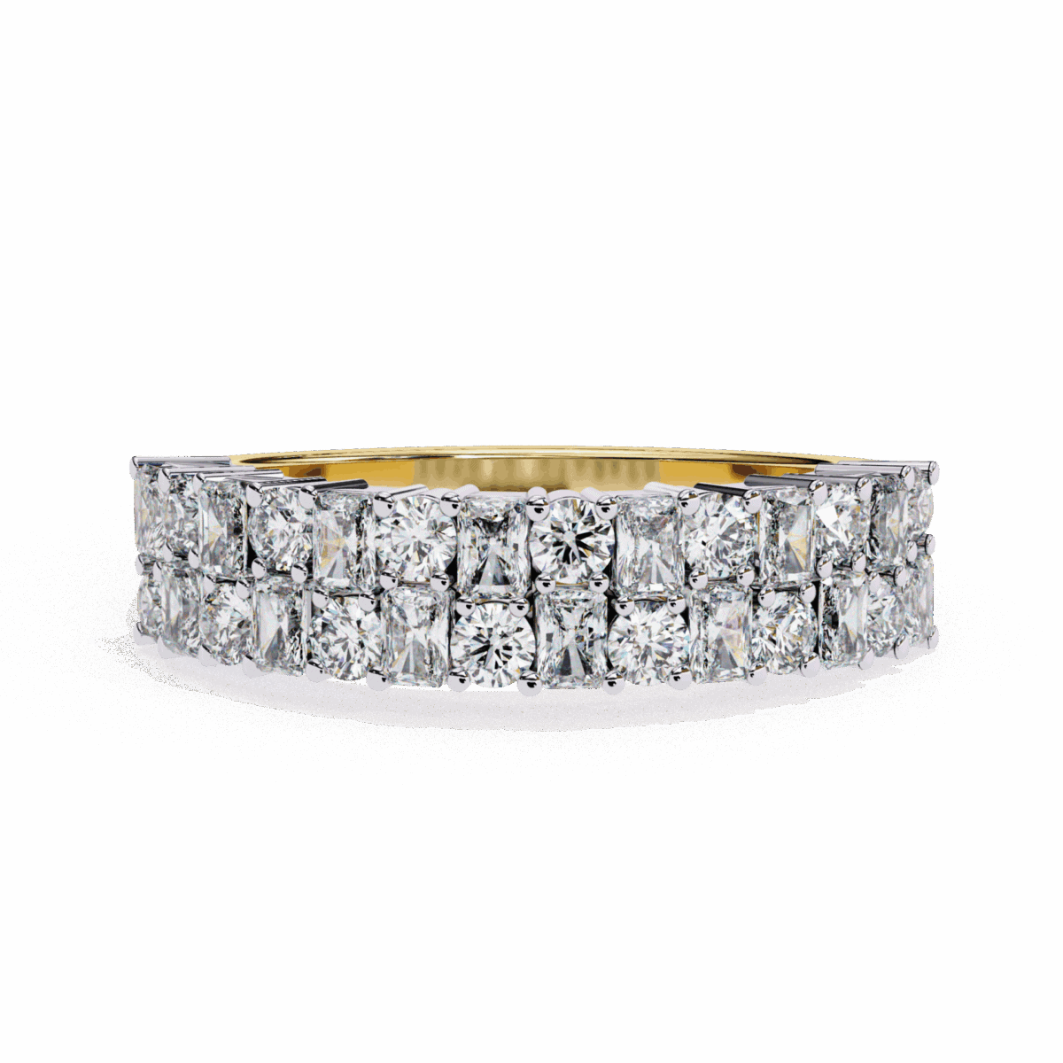 1.25 Carat Radiant and Round Cut Timeless Wedding Band  Image 8