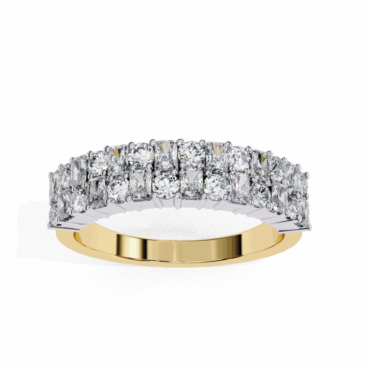 1.25 Carat Radiant and Round Cut Timeless Wedding Band  Image 9