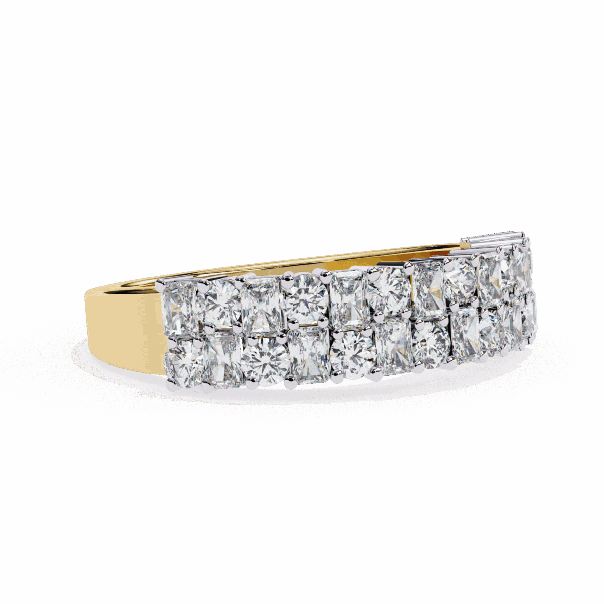 1.25 Carat Radiant and Round Cut Timeless Wedding Band  Image 10