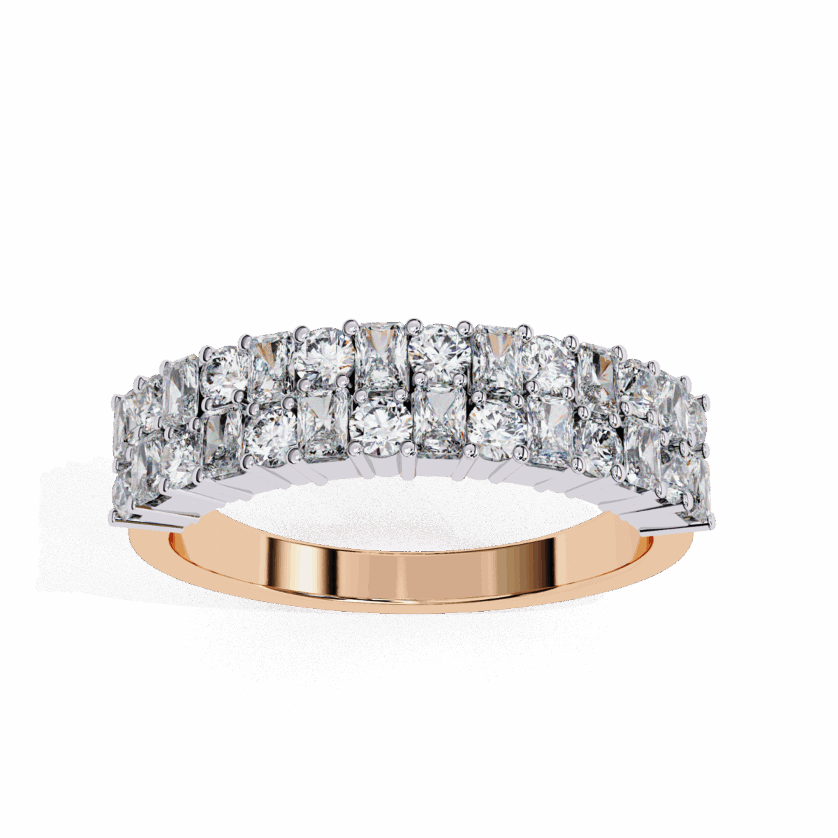 1.25 Carat Radiant and Round Cut Timeless Wedding Band  Image 17