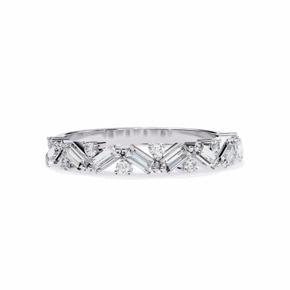 0.5 Carat Baguette and Round Cut Twilight Engagement Ring  Image 1