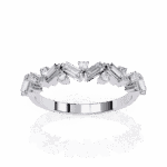 0.5 Carat Baguette and Round Cut Twilight Engagement Ring - Image 2