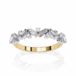 0.5 Carat Baguette and Round Cut Twilight Engagement Ring - Image 6