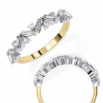 0.5 Carat Baguette and Round Cut Twilight Engagement Ring - Image 7