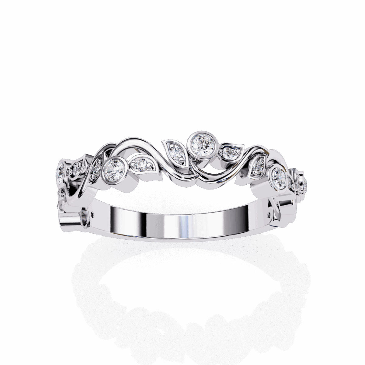 0.15 Carat Round Cut Royale Diamond Band  Image 2