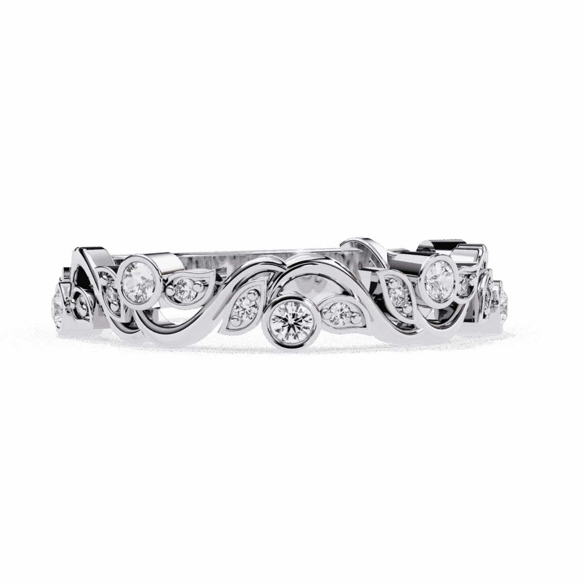 0.15 Carat Round Cut Royale Diamond Band  Image 4