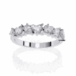0.75 Carat Pear and Round Cut Royale Diamond Band - Image 2