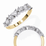 0.75 Carat Pear and Round Cut Royale Diamond Band - Image 8